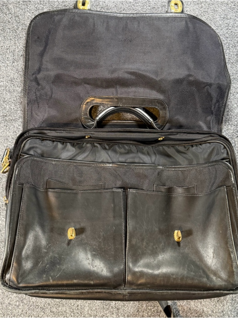 Coach Men’s Black Leather Messenger Bag Briefcase -  A8S-0532 - Picture 9 of 13